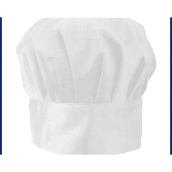 Adjustable Elastic Men Women Mushroom Caps Cooking Kitchen Baker Chef Hat White - Picture 1 of 6